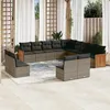 Image de Salon de jardin modulable vidaxl rotin beige 12 personnes 62 x 62 x 69 cm 12 pieces