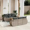 Image de vidaXL Salon de Jardin avec Coussins 7 pcs, Canapés de Terrasse, Ensemble de Meubles de Patio, Mobilier d'Extérieur, Gris 3257229