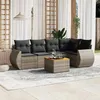 Image de vidaXL Salon de Jardin avec Coussins 6 pcs, Canapés de Patio, Ensemble de Meubles, Mobilier de Terrasse Extérieur, Gris 3257327