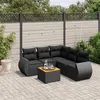 Image de vidaXL Salon de Jardin avec Coussins 6 pcs, Canapés de Terrasse, Ensemble de Meubles de Patio, Mobilier d'Extérieur, Noir 3257329