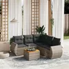 Image de vidaXL Salon de Jardin avec Coussins 6 pcs, Canapés de Patio, Ensemble de Meubles, Mobilier de Terrasse Extérieur, Gris 3257334