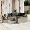 Image de Gris Vidaxl 9 pieces resine tressee 8 personnes 62 x 62 x 69 salon de jardin modulable