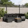 Image de vidaXL Salon de Jardin avec Coussins 7 pcs, Canapés de Patio, Ensemble de Meubles, Mobilier de Terrasse Extérieur, Noir 3257434