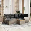 Image de vidaXL Salon de Jardin avec Coussins 7 pcs, Canapés de Patio, Ensemble de Meubles, Mobilier de Terrasse Extérieur, Gris 3257439