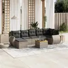 Image de vidaXL Salon de Jardin avec Coussins 8 pcs, Canapés de Patio, Ensemble de Meubles, Mobilier de Terrasse Extérieur, Gris 3257446