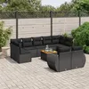 Image de 10 pieces Vidaxl salon de jardin modulable resine tressee 9 personnes 62 x 62 x 69 noir