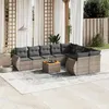 Image de Salon de jardin modulable GENERIQUE 10 pieces gris 9 personnes 62 x 62 x 69 cm resine tressee