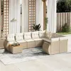 Image de Salon de jardin modulable GENERIQUE 9 personnes beige 10 pieces 62 x 62 x 69 cm resine tressee