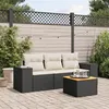Image de vidaXL Salon de Jardin avec Coussins 4 pcs, Canapés et Table de Terrasse, Ensemble de Meubles d'Extérieur Patio, Moderne, 3257645