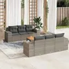 Image de vidaXL Salon de jardin avec coussins 7 pcs gris résine tressée 3257670