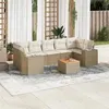 Image de vidaXL Salon de Jardin avec Coussins 8 pcs, Canapés et Table de Terrasse, Ensemble de Meubles d'Extérieur Patio, Moderne, 3257689