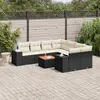 Image de vidaXL Salon de Jardin avec Coussins 9 pcs, Canapés de Patio, Ensemble de Meubles, Mobilier de Terrasse Extérieur, Noir 3257701
