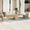 Image de vidaXL Salon de Jardin avec Coussins 6 pcs, Canapés de Patio, Ensemble de Meubles, Mobilier de Terrasse Extérieur, Beige 3257717