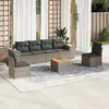 Image de Salon de jardin vidaxl gris 6 personnes 7 pieces 62 x 55 x 69 cm rotin