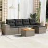 Image de vidaXL Salon de Jardin avec Coussins 6 pcs, Canapés de Patio, Ensemble de Meubles, Mobilier de Terrasse Extérieur, Gris 3257754