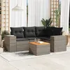 Image de vidaXL Salon de Jardin avec Coussins 5 pcs, Canapés de Patio, Ensemble de Meubles, Mobilier de Terrasse Extérieur, Gris 3257761