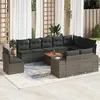 Image de vidaXL Salon de Jardin avec Coussins 11 pcs, Canapés de Patio, Ensemble de Meubles, Mobilier de Terrasse Extérieur, Gris 3257831