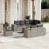 Image de Salon de jardin modulable Vidaxl 8 personnes gris resine tressee 62 x 62 x 69 cm 9 pieces