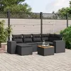 Image de vidaXL Salon de Jardin avec Coussins 7 pcs, Canapés de Terrasse, Ensemble de Meubles de Patio, Mobilier d'Extérieur, Noir 3257875