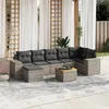 Image de vidaXL Salon de Jardin avec Coussins 8 pcs, Canapés de Terrasse, Ensemble de Meubles de Patio, Mobilier d'Extérieur, Gris 3257887