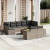 Image de vidaXL Salon de Jardin avec Coussins 10 pcs, Canapés de Terrasse, Ensemble de Meubles de Patio, Mobilier d'Extérieur, Gris 3257929