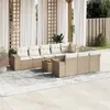 Image de vidaXL Salon de Jardin avec Coussins 11 pcs, Canapés de Terrasse, Ensemble de Meubles de Patio, Mobilier d'Extérieur, Beige 3257955