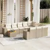 Image de vidaXL Salon de Jardin avec Coussins 11 pcs, Canapés de Terrasse, Ensemble de Meubles de Patio, Mobilier d'Extérieur, Beige 3257962