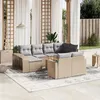 Image de Salon de jardin modulable GENERIQUE resine tressee beige 11 pieces 62 x 62 x 69 cm 8 personnes