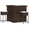 Image de Salon de jardin vidaxl 3 pieces resine tressee marron 100 x 50 x 105 cm