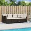 Image de Salon de jardin Vidaxl resine tressee marron 5 pieces x 200 5 personnes
