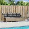 Image de vidaXL 5-delige Loungeset met kussens poly rattan beige3261536