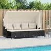 Image de vidaXL Salon de jardin 5 pcs avec coussins noir résine tressée, ensemble de canapés d'extérieur, salon de jardin, ensemble 3261539