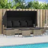 Image de vidaXL Salon de jardin 5 pcs avec coussins gris résine tressée, ensemble de canapés d'extérieur, salon de jardin, ensemble 3261565