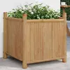 Image de vidaXL Jardinière 50x50x50 cm bambou, lit surélevé, pot de fleurs, pot de fleurs, bac à fleurs, pot de jardin, support de 366465