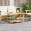 Image de vidaXL Table basse 90x50x45 cm bambou, table d'appoint, bout de canapé, table d'accent, table de salon, table centrale, 366473