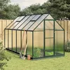 Image de vidaXL Tuinkas met basisframe 334x169x202 cm aluminium groen3266330