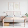 Image de vidaXL Tables de chevet 2 pcs rose 36x39x50,5 cm acier, armoire, armoire latérale, support de téléphone, table de chevet 842913