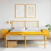 Image de vidaXL Tables de chevet 2 pcs jaune moutarde 36x39x50,5 cm acier, armoire, armoire latérale, support de téléphone, table de 842917