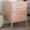 Image de vidaXL Table de chevet rose 36x39x50,5 cm acier 842924