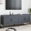 Image de vidaXL Meubles TV 2 pcs anthracite 68x39x50,5 cm acier, support TV, buffet TV, meuble multimédia, banc TV, armoire hifi, 842939