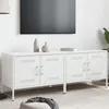 Image de vidaXL Meubles TV 2 pcs blanc 68x39x50,5 cm acier, support TV, buffet TV, meuble multimédia, banc TV, armoire hifi, centre 842945