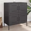 Image de vidaXL Buffet noir 68x39x79 cm acier, armoire, placard, buffet haut, armoire latérale, armoire de rangement, organisateur de 842952