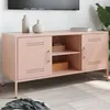 Image de Meuble TV rose 100,5x39x50,5 cm acier