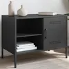 Image de vidaXL Meuble TV noir 68x39x50,5 cm acier, support TV, buffet TV, meuble multimédia, banc TV, armoire hifi 842994