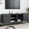 Image de vidaXL Meubles TV 2 pcs noir 68x39x50,5 cm acier, support TV, buffet TV, meuble multimédia, banc TV, armoire hifi 842995