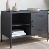Image de vidaXL Meuble TV anthracite 68x39x50,5 cm acier, support TV, buffet TV, meuble multimédia, banc TV, armoire hifi 842998