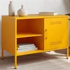 Image de vidaXL Meuble TV jaune moutarde 68x39x50,5 cm acier, support TV, buffet TV, meuble multimédia, banc TV, armoire hifi 843000