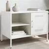 Image de vidaXL Meuble TV blanc 68x39x50,5 cm acier, support TV, buffet TV, meuble multimédia, banc TV, armoire hifi 843004