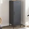 Image de vidaXL Buffet haut anthracite 36x39x113 cm acier, buffet, placard, armoire latérale, armoire, armoire de rangement, armoire 843008