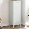 Image de vidaXL Buffet haut blanc 36x39x113 cm acier, buffet, placard, armoire latérale, armoire, armoire de rangement, armoire 843011